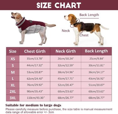 Водонепроникний собачий дощовик Lelepet, тепла зимова куртка для собак з шлейкою, куртка від снігу, теплий собачий пуловер для маленьких, середніх та великих собак (L)
