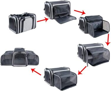 Чемодан Nobby Tasche EXTEND сірий, 45 x 28 x 28 см