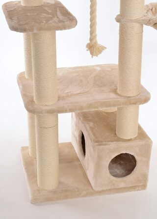 Котячий будиночок Lycce Alice XXL з сизалю, бежевий - для великих котів