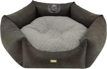 CAZO Преміум ліжко для собак та котів з пуховою наповнювачем, сіре, діаметр 70 см, розмір M, LPMG0204/A