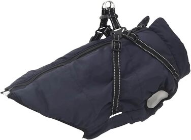 Водонепроникний дощовик для собак VidaXL, розмір L44, блакитний. З шлейкою. Теплий зимовий дощовик-куртка для собак, цуценят.