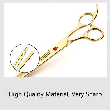 Набір професійних ножиць для грумінгу собак та котів, нержавіюча сталь, з гребінцем