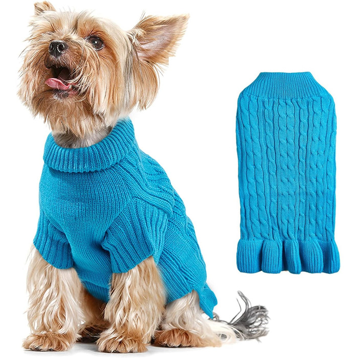Пуловер для собак маленьких порід: теплий зимовий одяг для чихуахуа, йоркширського тер'єра та інших