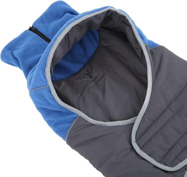 Зимовий теплий пуховик для собак, вітронепроникний, з капюшоном, на блискавці, захист шиї та живота, застібки-гачки, отвір для тяги, універсальна куртка для маленьких та середніх собак