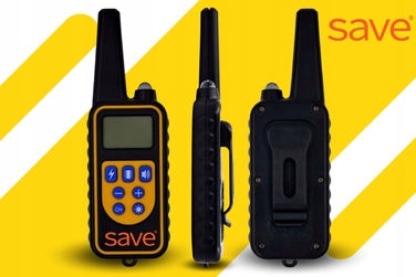 Електричний тренувальний нашийник для собак Save, чорна шкіра, розмір L/XL