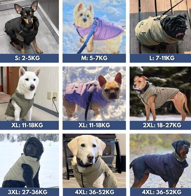 Тепла водонепроникна зимова куртка для собак Spark Paws Warmshield™, флісова, вітрозахисна, з відбивачами, для середніх і великих порід, чорна, розмір S