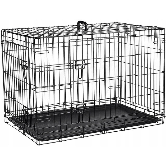 Клітка зі сталі з порошковим покриттям Ender для великих порід собак, 76 x 120 x 82 см