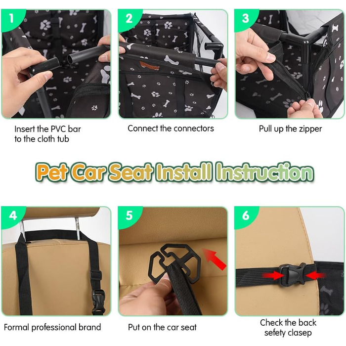 Автомобільний лежак для собак - міцний, водовідштовхувальний, для маленьких та середніх собак, з каркасом