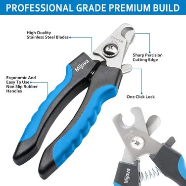 Професійний кусачки для собак та котів, безпечні кусачки для догляду за нігтями, блакитні