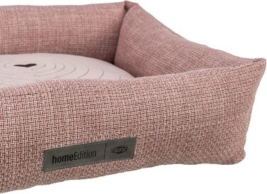 ТRIXIE Viviana – лежанка для собак, 60x50 см, рожева, з м'яким велюровим покриттям, кошик для собак, інтегрована подушка, антиковзаюче дно, м'яка та миється. 37543 L 60 x 50 x 16 см