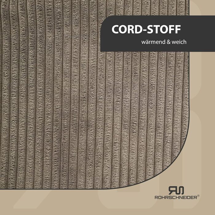 Крісло-ліжко для собак, миюче, для маленьких та середніх порід, з подушкою Cord, бежеве (70x50 см), з пакетиками для збору відходів, Cordstoff, широке