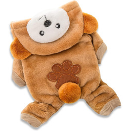 Теплий зимовий комбінезон для собак Galatée (XL, Коричневий) - теплий та зручний одяг для маленьких та середніх собак