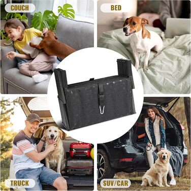 Сходинка для собак у машину - широка, складна, з антиковзаючою поверхнею, для великих собак, підходить для авто, SUV, вантажівок, витримує до 113 кг, 6 сходинок