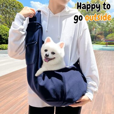 Сумка-переноска для собак Lyneun 6 кг, дихаюча, регульована, для прогулянок та подорожей (Морська блакить)