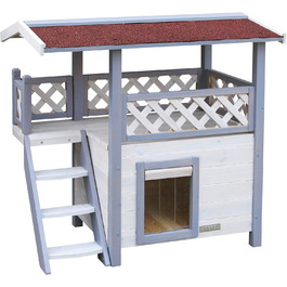 Будиночок для котів Kerbl Ontario 77x50x73 см, дерев'яний, вуличний