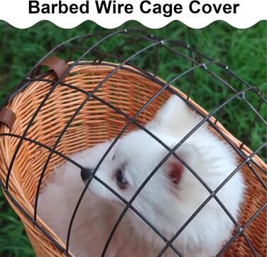 Задній велосипедний кошик для собак з плетіння соломи та дротяною сіткою (червоний)