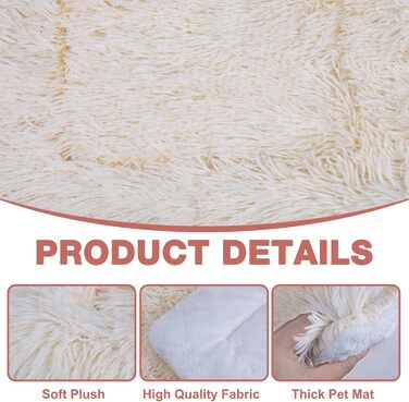 М'який килимок для собак та котів MICOOYO, 61x41 см, білий+рожевий, для маленьких собак, кошенят, миючий