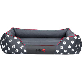 Ліжко для собак Prestige M, сіре з лапами, 85 x 65 см - знімний, пральний чохол