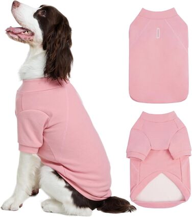 Теплий зимовий светр для собак з коміром-гетром, рожевий, S/M. Підходить для Чихуахуа, Звергшпіца. З отвором для повідка, з флісу.