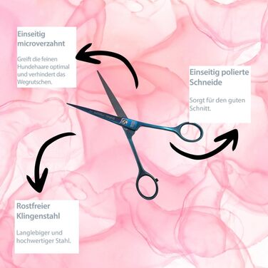 Професійна випрямна ножиця для собак з титану EHASO - 19 см - для будь-якого типу шерсті