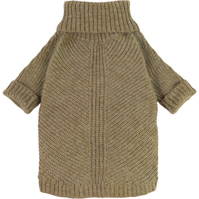 Теплий в'язаний светр для собак Fitwarm, зимовий одяг, з коміром-горловиною, розмір M, салатовий