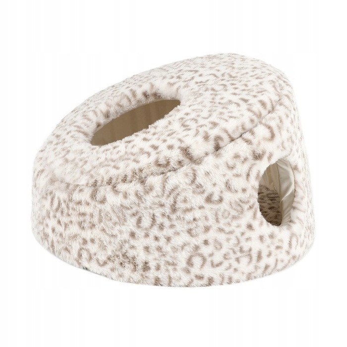 Ліжко-будиночок для котів CAVE Carinio: тепла лежанка-печера з двома входами, 48×48×29 см