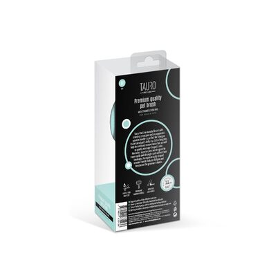 TAURO PROLINE кругла щітка для собак і котів, м'яка, з гнучкою подушкою, ергономічна ручка, м'ятна, 9x19 см