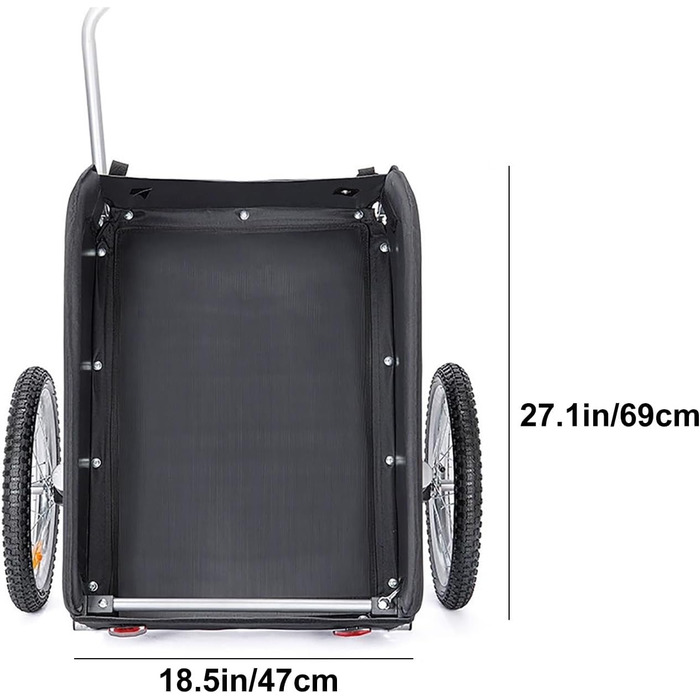 Складаний вантажний причіп для велосипеда: кемпінг, відпочинок, для собак, з відбивачами, легко кріпиться, блакитний