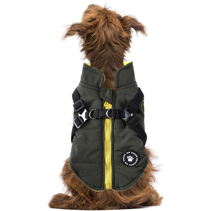 Зимовий теплий одяг для собак (бавовна, зелений, S) - водонепроникний, вітронепроникний, двосторонній