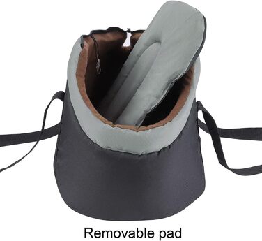 Чорна переносна сумка-переноска для собак та котів до 5 кг, велика місткість, дихаюча, регульована