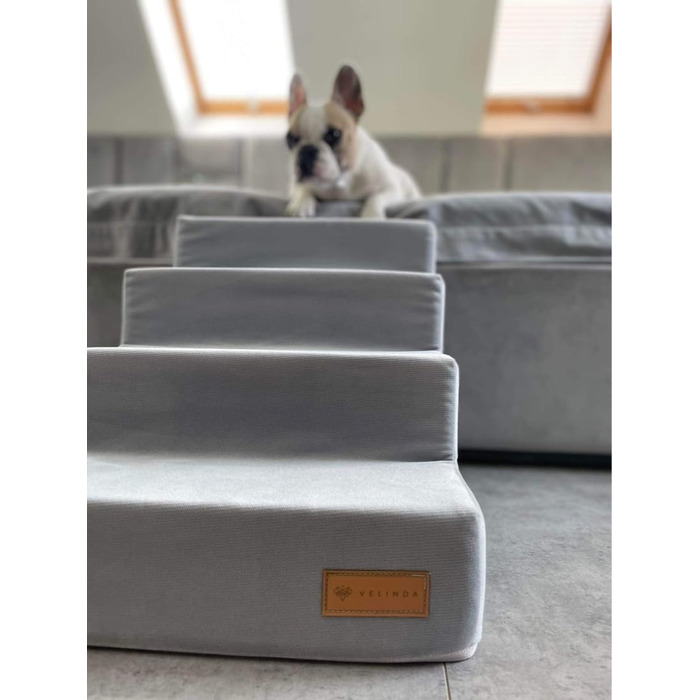 Сходинки для собак Velinda з 4 сходинками, котяча драбина, допомога у вході для домашніх тварин, матеріал: пінопласт, колір: рожевий (Cord)