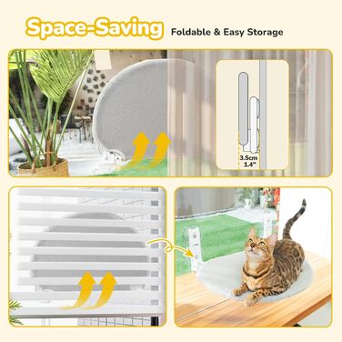 Гамак для котів CATISM на вікно, 50x36.5x20 см, сірий, з присосками