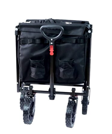 Фросал Візок для собак Бруно, чорний, складний | Транспортний візок для тварин
