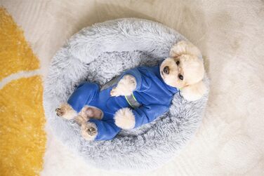 Теплий зимовий пуховик для собак BT Bär, блакитний, розмір S, з кільцем D, регульований, з блискавкою