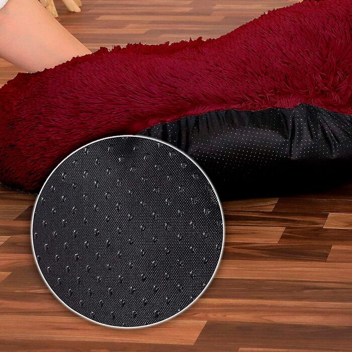 Лежанка для собак середніх та маленьких порід, міцна та анти-гризун, миється, для котів та інших домашніх тварин, 50 x 70 см, бордовий колір