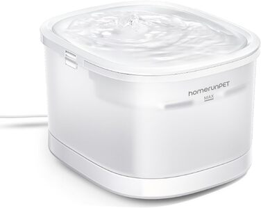 Фонтанчик для котів Homerunpet: тихий, 2.5л, бездротовий, з професійним фільтром, миється у посудомийній машині