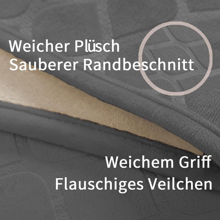 Водонепроникний килимок для собак 80x100 см, Outdoor, миється, для великих собак, м'який, двосторонній, захист дивану, сірий+бежевий, темно-сірий + бежевий