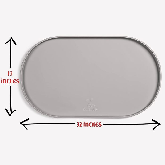 Килимок для годування собак DogBuddy, силіконовий, неслизький, водовідштовхувальний, розміри: S (48.9x28.9 см), M (61x35.5 см), XL (81.3x48.3 см)