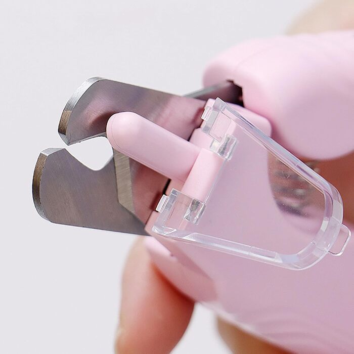 Електричний триммер для нігтів собак і котів з LED-підсвічуванням, шліфувальник для догляду за лапами та цуценятами, рожевий