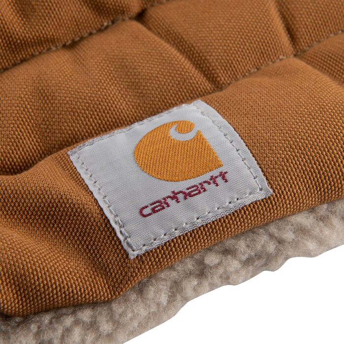 Міцне канвасове ліжко для собак Carhartt, коричневе, Sherpa-матрац, розмір L