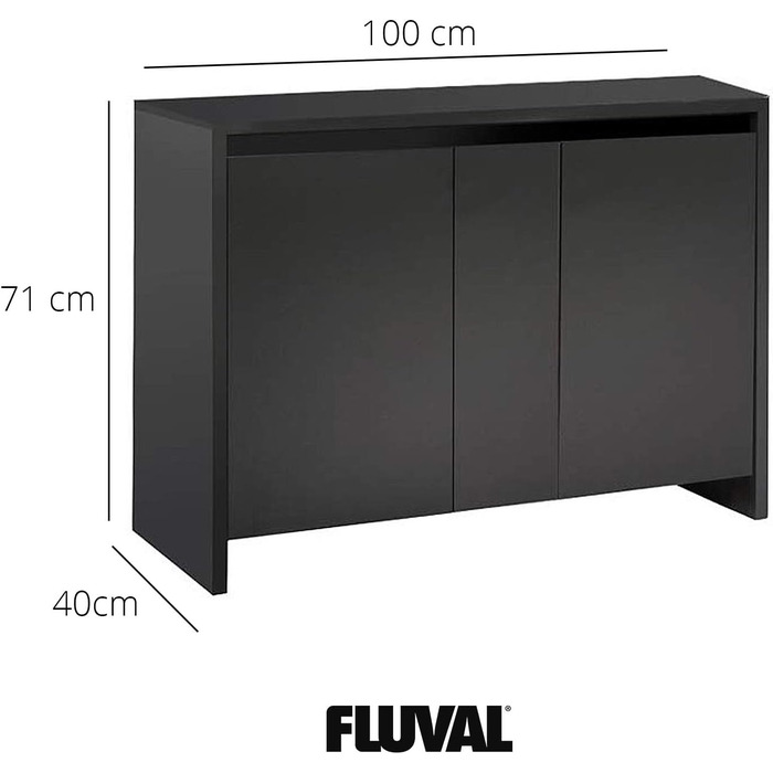 Акваріум Fluval Roma 200 чорний, 45500 г – стильний скляний акваріум для дому