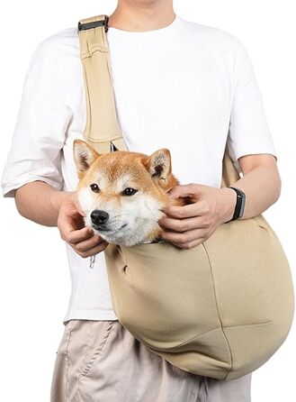 Шлейка для цуценят Sghtil, дихаюча, регульована, для прогулянок та походів (хакі)