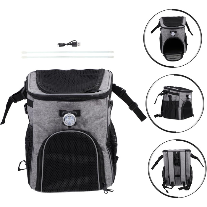 Сумка для перевезення тварин Milisten: складана переноска для собак та котів з високоякісного поліестеру