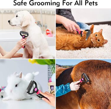 Двостороння щітка для грумінгу собак, котів та коней - видаляє підшерсток та розплутує шерсть. Підходить для собак різних порід та розмірів