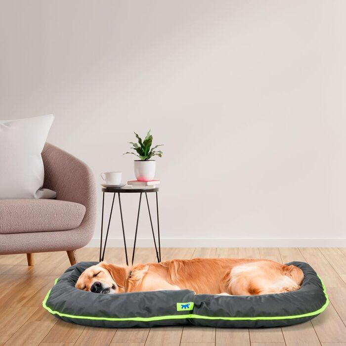 Кіжучка для собак Ferplast Oscar, велика, чорна, 100 x 70 x 12 см, водонепроникний матрац, тканина, що не дряпається, ручне прання