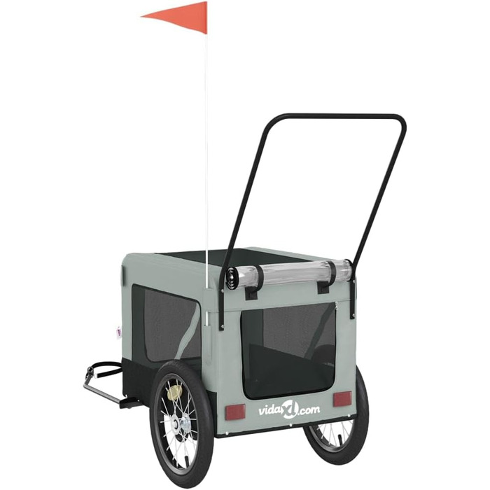 Фаркоп-причіп для велосипеда Gecheer, чорний, для собак, 123x63x66 см, сірий