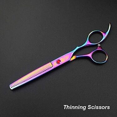 Набір професійних ножиць для грумінгу собак, котів та інших домашніх тварин QUNINE, різнокольорові