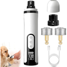 Електричний триммер для собак, котів та інших тварин з напилком, 2 LED-ліхтарики, 3 швидкості, безпечний
