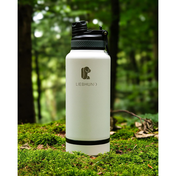 Термопляшка для собак Liebhund ThermoBott 700мл з мискою - ізольований нержавіючий сталь