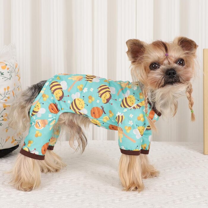 Піжама для собак Dosuyi: теплий та зручний комплект для маленьких цуценят та котів (зелений, X-Small)